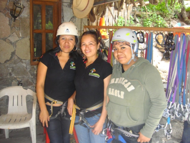 Listas para la tirolina